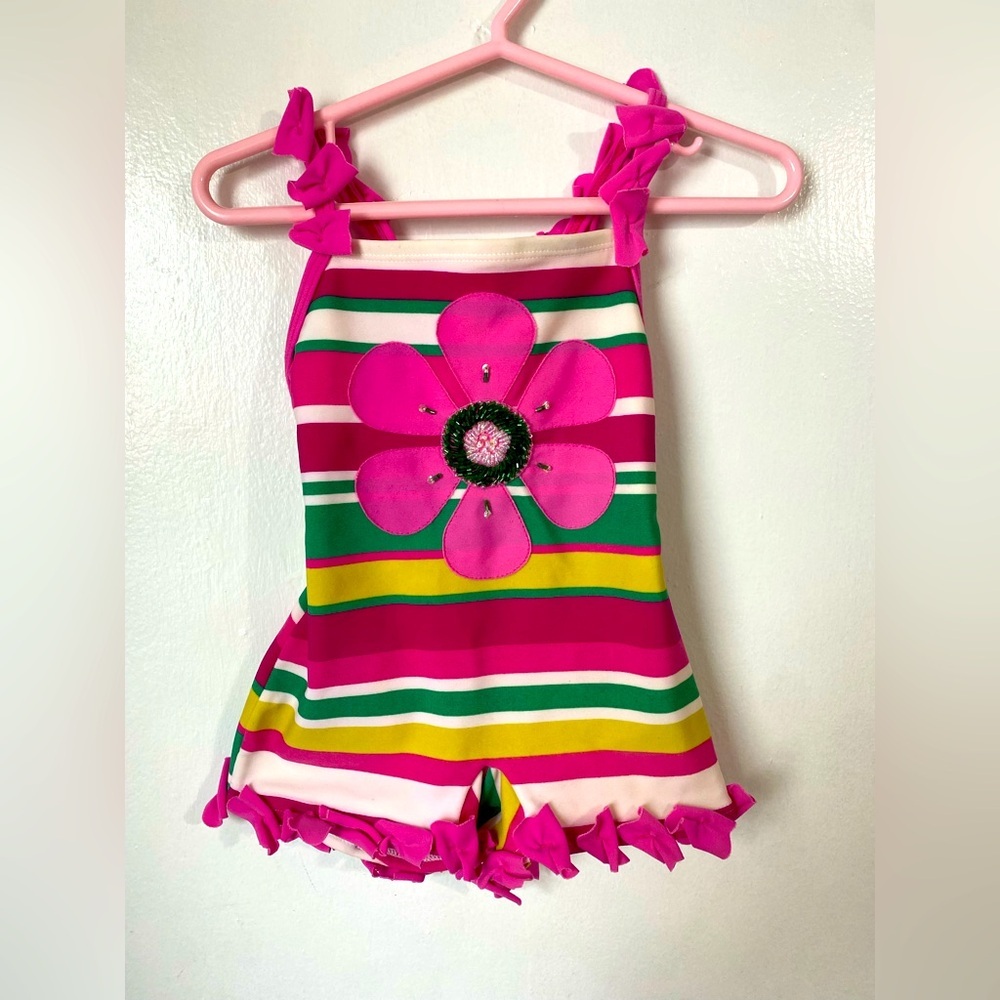 Toddler Swimsuit Romper Flower 18m